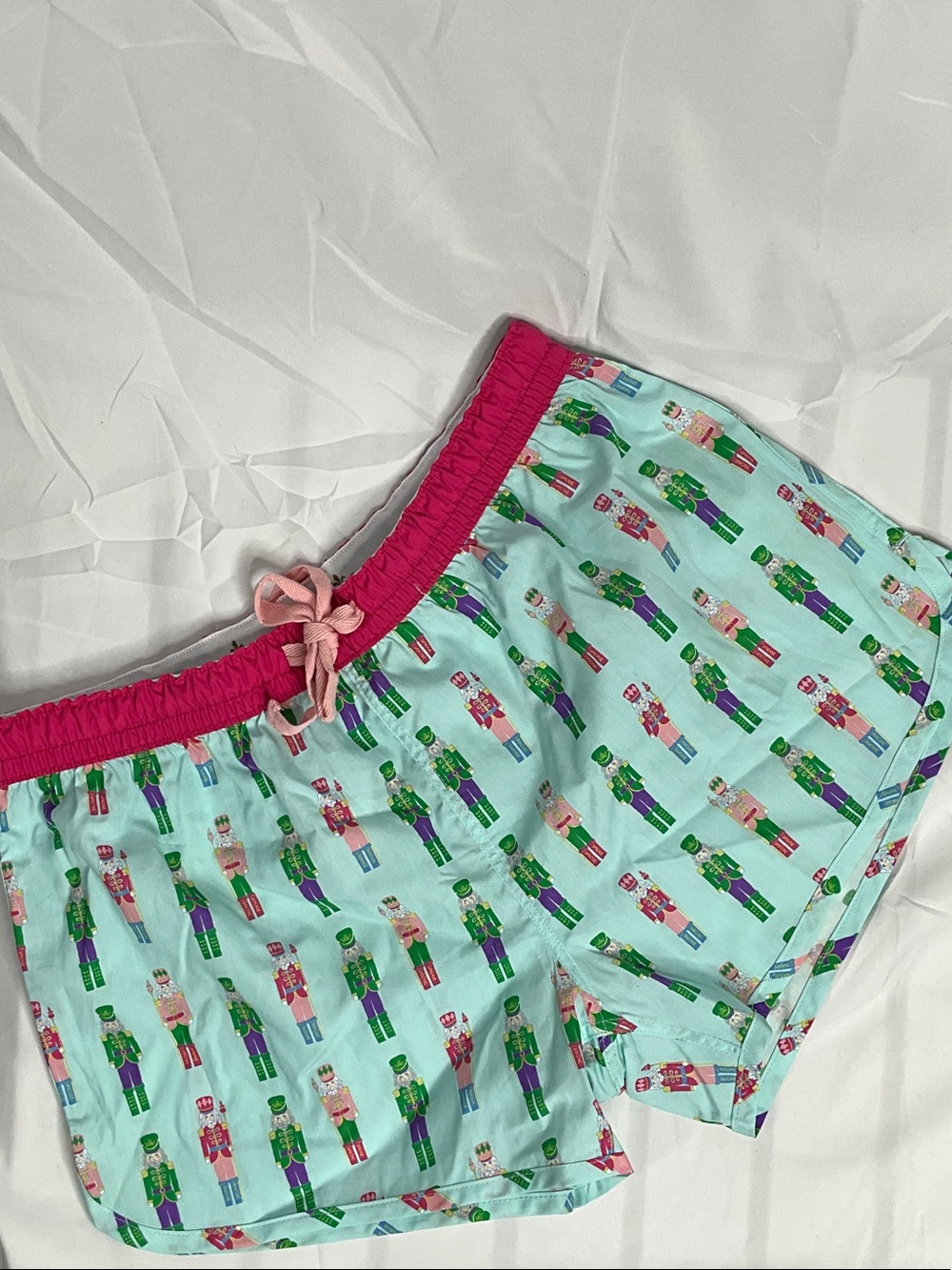 The Royal Standard Nutcracker Lounge Shorts with Pink Waistband - Picture 5 of 7